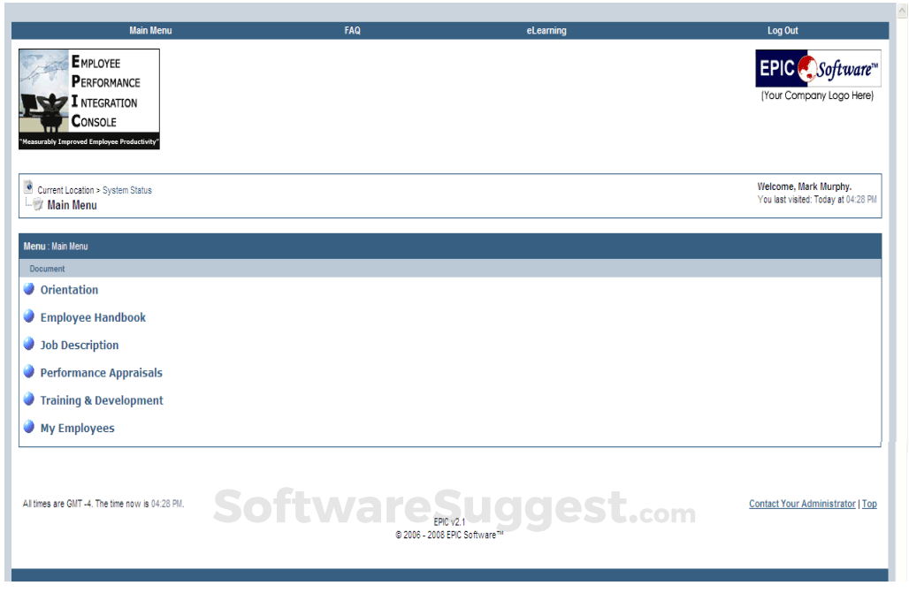EPIC HRMS Small Screenshot 1